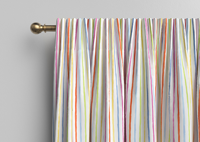 Vintage Stripe, Rainbow - Made to Measure Curtains - Image 10